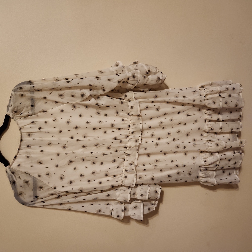 Simply Vera Vera Wang White Dress with Black Dots - Picture 3 of 5